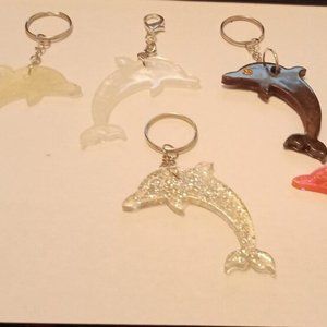 Dolphin Resin Keychains